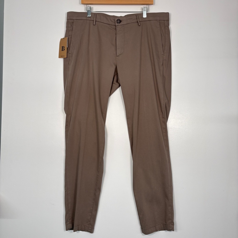 Boggi Milano Men Pants Size 40‎ Taupe Marcello Slim Fit Chinos NWT